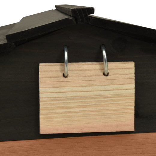 Mhroboter-Garage Schwarz und Braun 78x74x54 cm Tannenholz