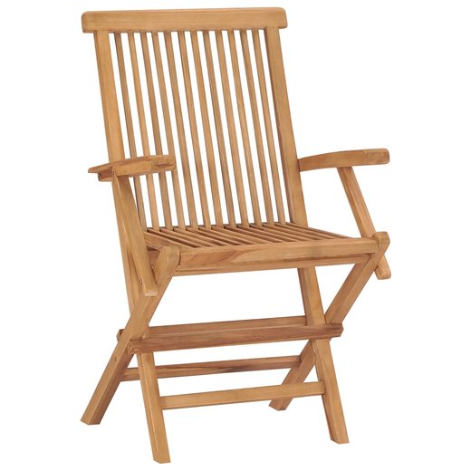 Klappbare Gartensthle 3 Stk. Massivholz Teak