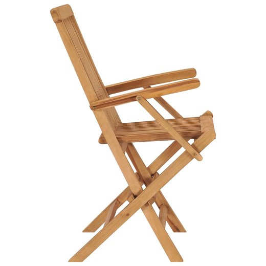 Klappbare Gartensthle 3 Stk. Massivholz Teak