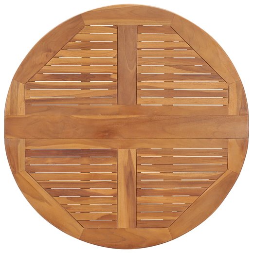 Klappbarer Garten-Esstisch 90x75 cm Massivholz Teak