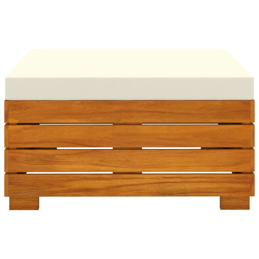 Gartentisch und Hocker mit Kissen Massivholz Akazie