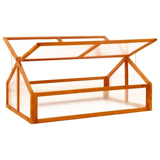 Gewchshaus Braun 114x80x50 cm Tannenholz