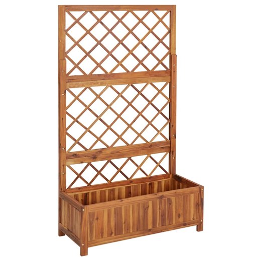 Hochbeet mit Spalier 80x38x150 cm Massivholz Akazie
