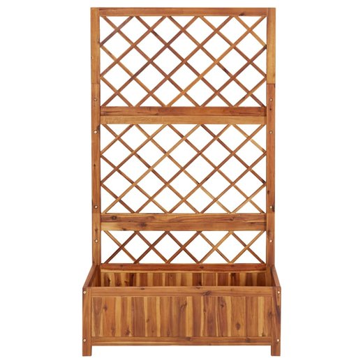 Hochbeet mit Spalier 80x38x150 cm Massivholz Akazie