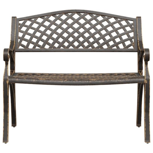 Gartenbank 102 cm Aluminiumguss Bronzen