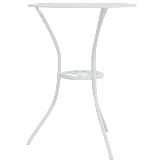 3-tlg. Bistro-Set Aluminiumguss Wei