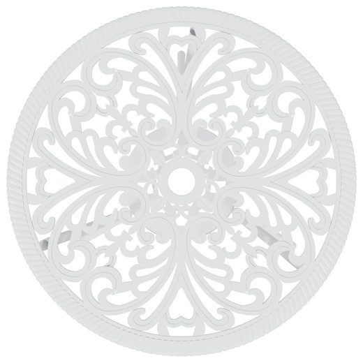 3-tlg. Bistro-Set Aluminiumguss Wei