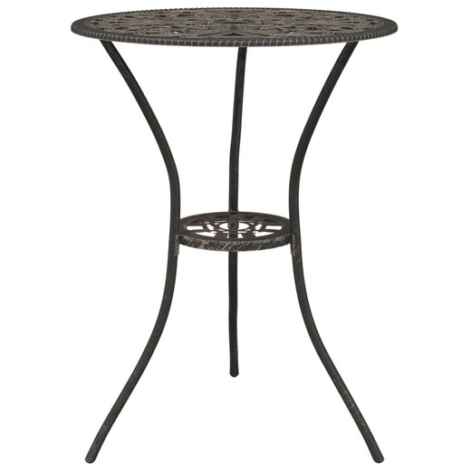 3-tlg. Bistro-Set Aluminiumguss Bronzen