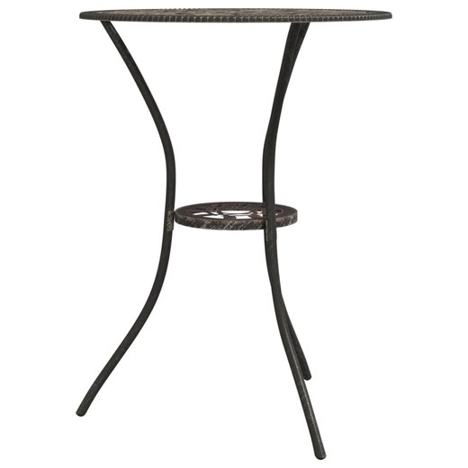 3-tlg. Bistro-Set Aluminiumguss Bronzen