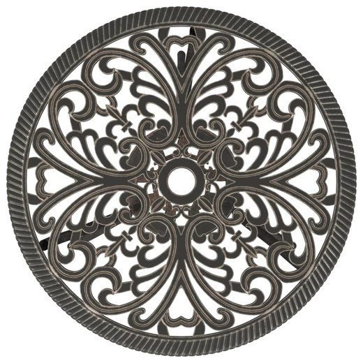 3-tlg. Bistro-Set Aluminiumguss Bronzen