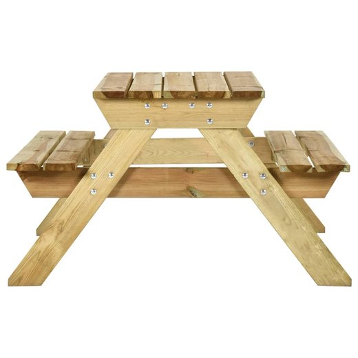 Picknicktisch mit Bnken 110x123x73 cm Kiefernholz Imprgniert