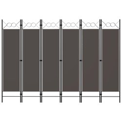 6-tlg. Raumteiler Anthrazit 240 x 180 cm