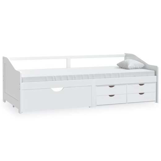 Tagesbett 3-Sitzer mit Schubladen Wei Kiefernholz 90x200 cm