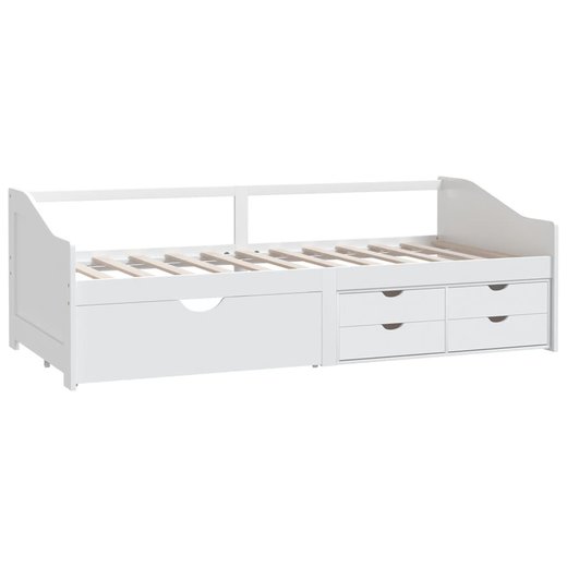 Tagesbett 3-Sitzer mit Schubladen Wei Kiefernholz 90x200 cm