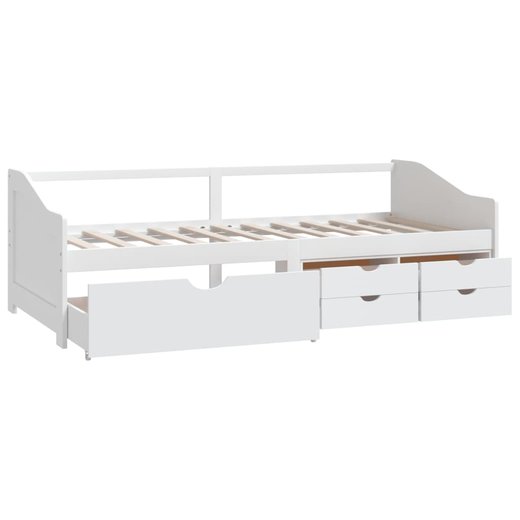 Tagesbett 3-Sitzer mit Schubladen Wei Kiefernholz 90x200 cm