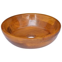 Waschbecken Massivholz Teak F40x10 cm