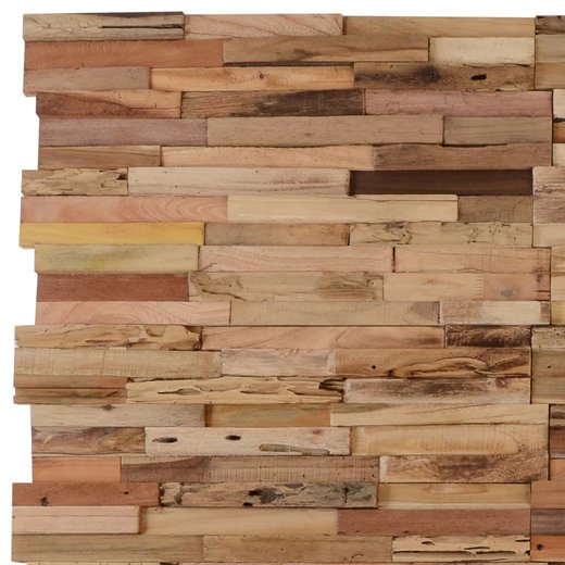 Wandverkleidung 10 Stk. 1,03 m Recyceltes Teak