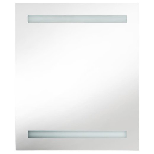 LED-Bad-Spiegelschrank Glänzendes Schwarz 50x14x60 cm