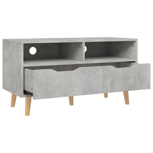 TV-Schrank Betongrau 90x40x48,5 cm Spanplatte