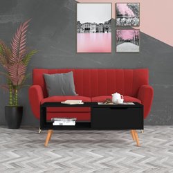 Couchtisch Schwarz 100x49,5x43 cm Spanplatte