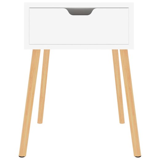 Nachttische 2 Stk. Hochglanz-Wei 40x40x56 cm Spanplatte