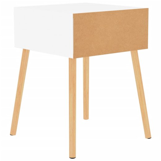 Nachttische 2 Stk. Hochglanz-Wei 40x40x56 cm Spanplatte