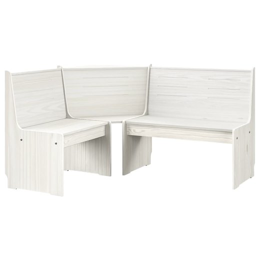 Eckbank 151 cm Massivholz Kiefer Wei