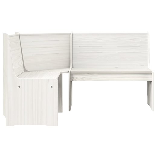Eckbank 151 cm Massivholz Kiefer Wei