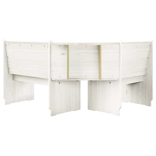 Eckbank 151 cm Massivholz Kiefer Wei