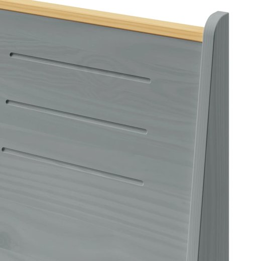 Eckbank 151 cm Massivholz Kiefer Honigbraun und Grau