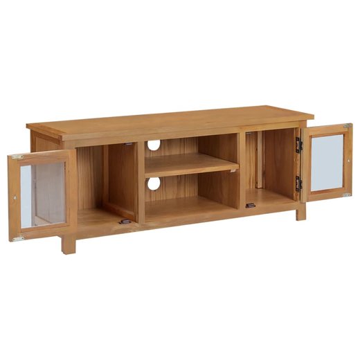 TV-Schrank 110x35x44 cm Massivholz Eiche