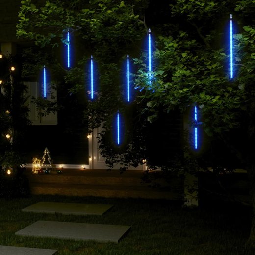 Meteorlichter 8 Stk. 30 cm Blau 192 LEDs Indoor Outdoor