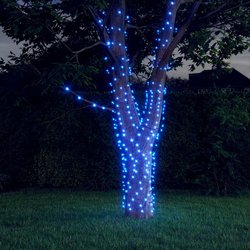 Solar-Lichterketten 2 Stk. 2x200 LEDs Blau Indoor Outdoor