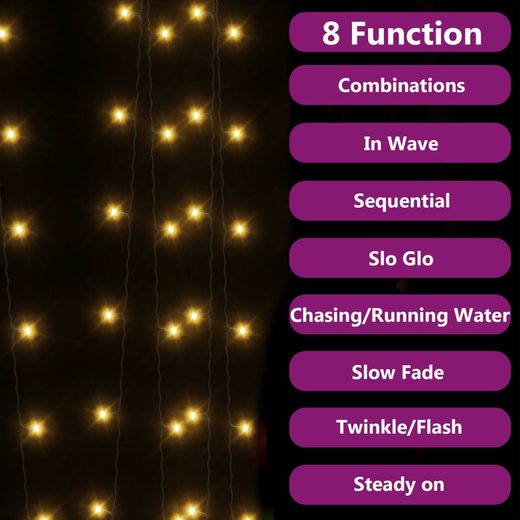 Indoor-/Outdoor-Solarlichterkette 5 Stk. 5x200 LED Warmwei
