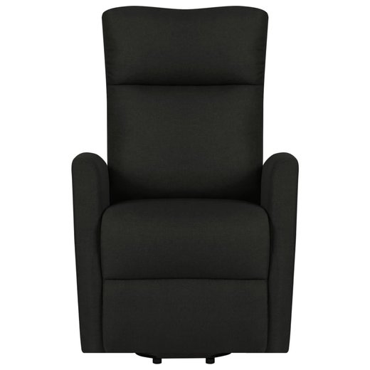 Liegesessel mit Aufstehhilfe Schwarz Stoff