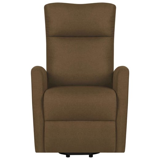 Liegesessel mit Aufstehhilfe Braun Stoff