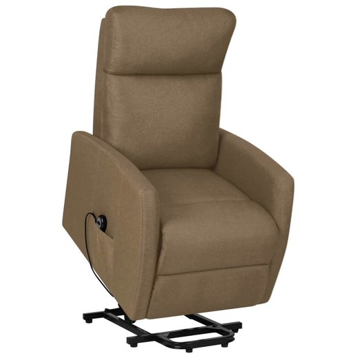 Liegesessel mit Aufstehhilfe Taupe Stoff
