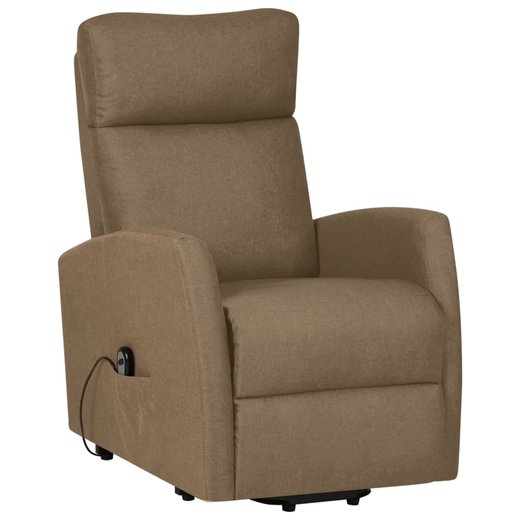 Liegesessel mit Aufstehhilfe Taupe Stoff