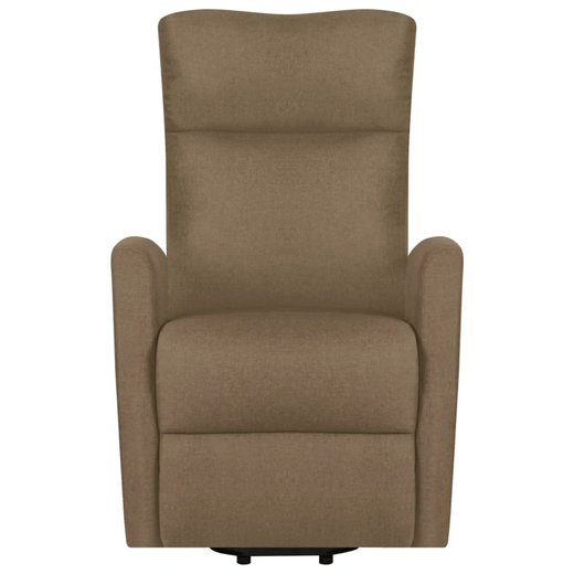 Liegesessel mit Aufstehhilfe Taupe Stoff