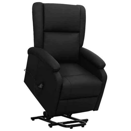 Sessel mit Aufstehhilfe Schwarz Kunstleder