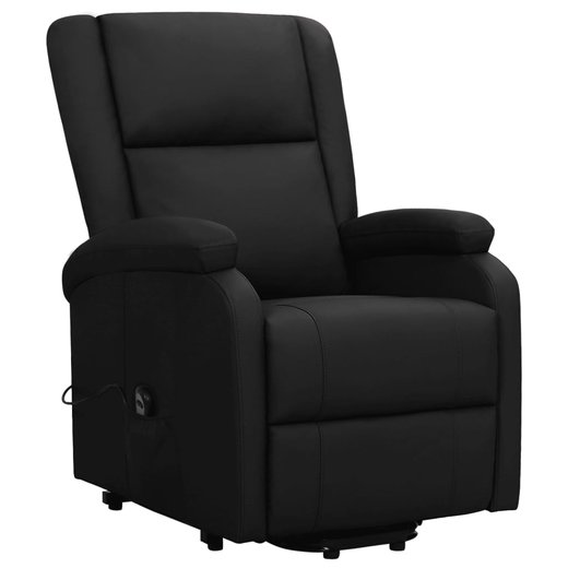 Sessel mit Aufstehhilfe Schwarz Kunstleder