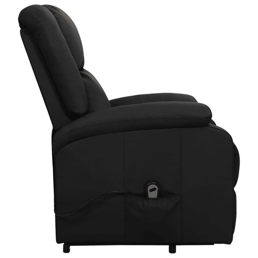Sessel mit Aufstehhilfe Schwarz Kunstleder