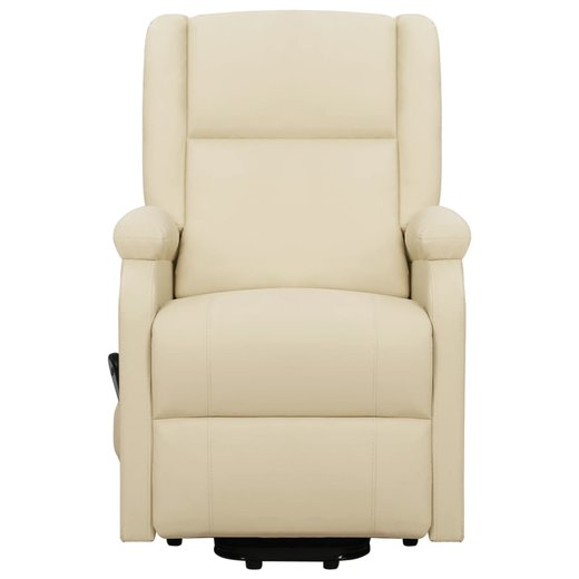 Sessel mit Aufstehhilfe Creme Kunstleder