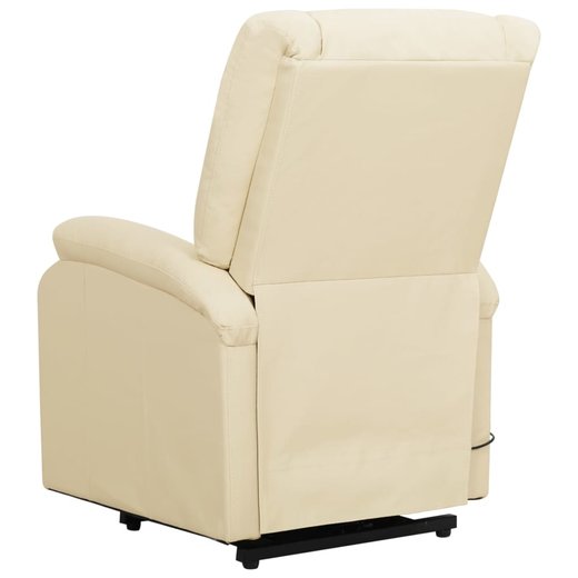 Sessel mit Aufstehhilfe Creme Kunstleder