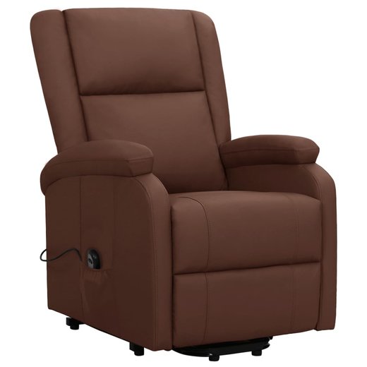 Sessel mit Aufstehhilfe Braun Kunstleder