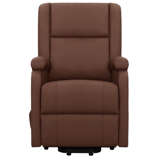 Sessel mit Aufstehhilfe Braun Kunstleder