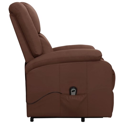 Sessel mit Aufstehhilfe Braun Kunstleder