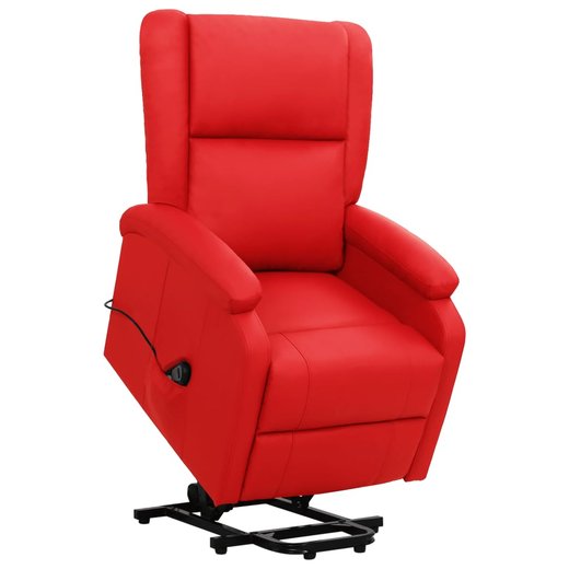 Sessel mit Aufstehhilfe Rot Kunstleder