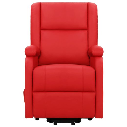 Sessel mit Aufstehhilfe Rot Kunstleder