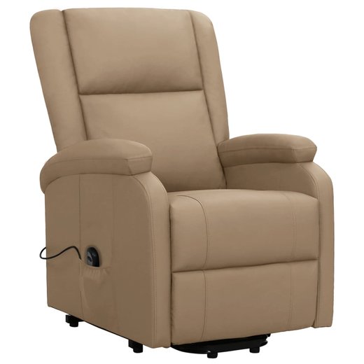 Sessel mit Aufstehhilfe Cappuccino-Braun Kunstleder